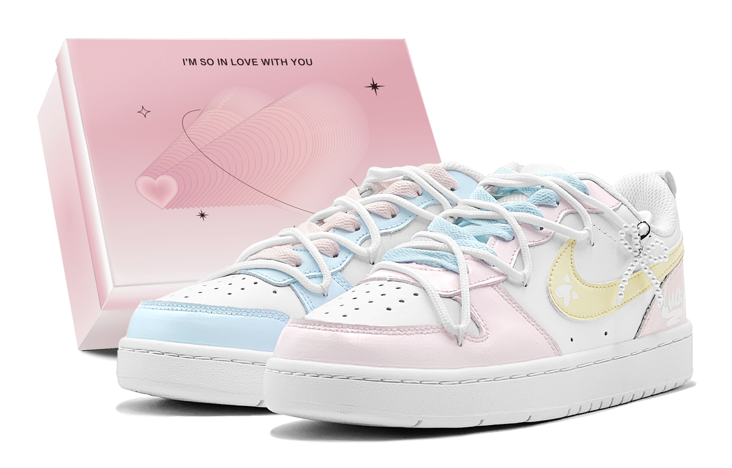 Nike Court Borough Skateboard Shoes Women's Low top Blue