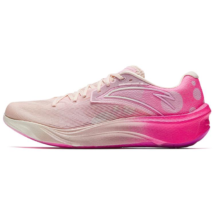 Anta Asphalt Road Fighter 2.0 Cushioning Slip Resistant Low Top Running Shoes Men's Pink