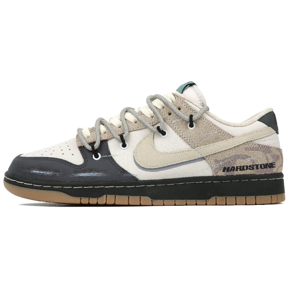 Nike Dunk Anti-Slip Wear-Resistant Low-Top Skateboard Shoes Unisex Beige Brown Black