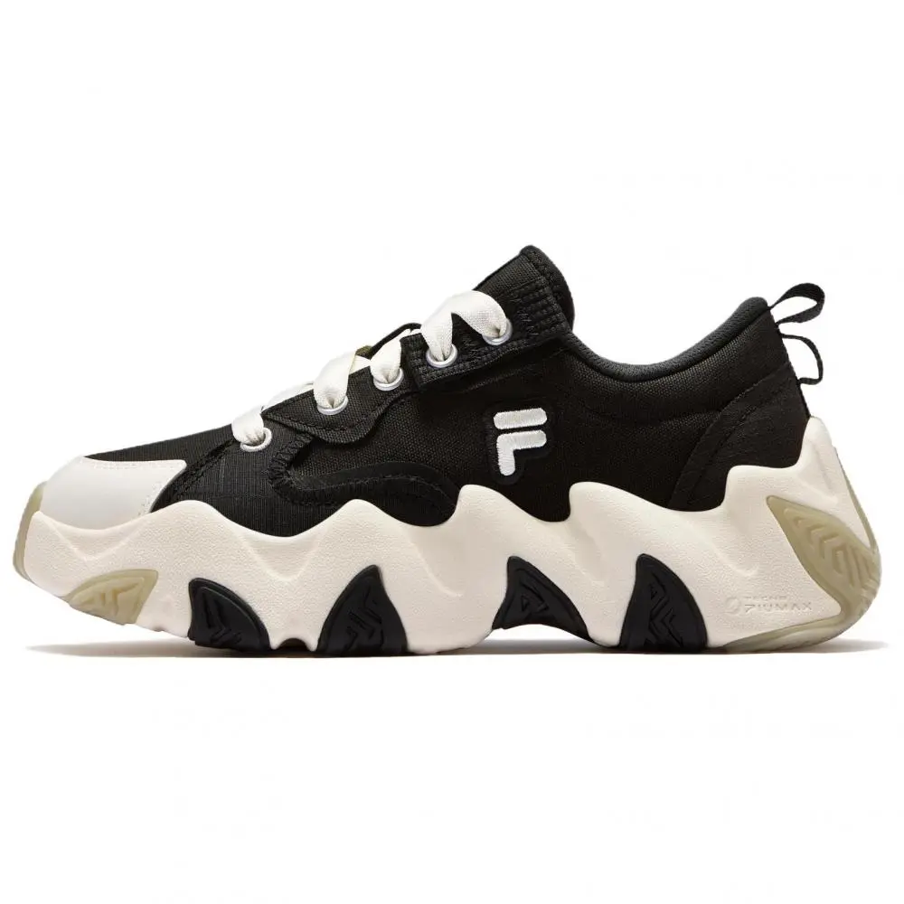 FILA FUSION STARFISH CANVAS Height Increasing Low Top Canvas Shoes Women's Black White