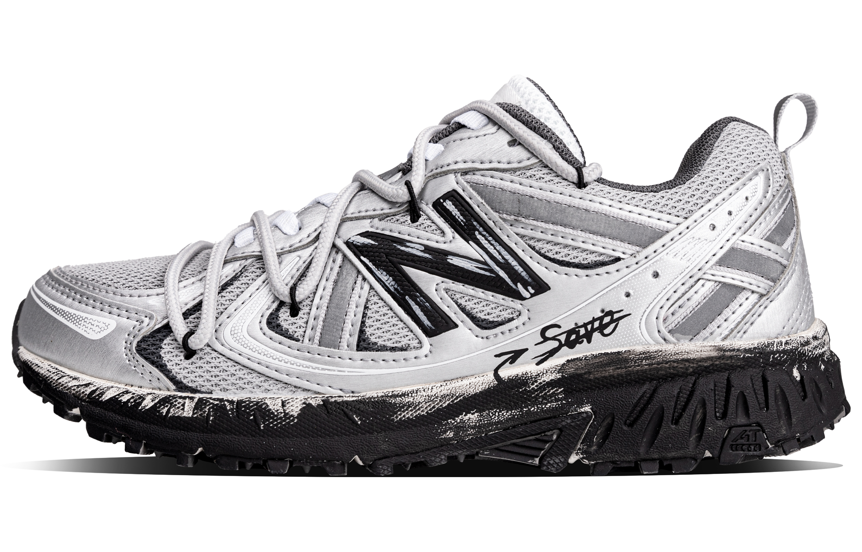 New Balance NB 410 V5 Abrasion Resistant Low Top Casual Long Distance Running Shoes Unisex Silver Black купить в интернет-магазине Yoocart с быстрой доставкой по России.
