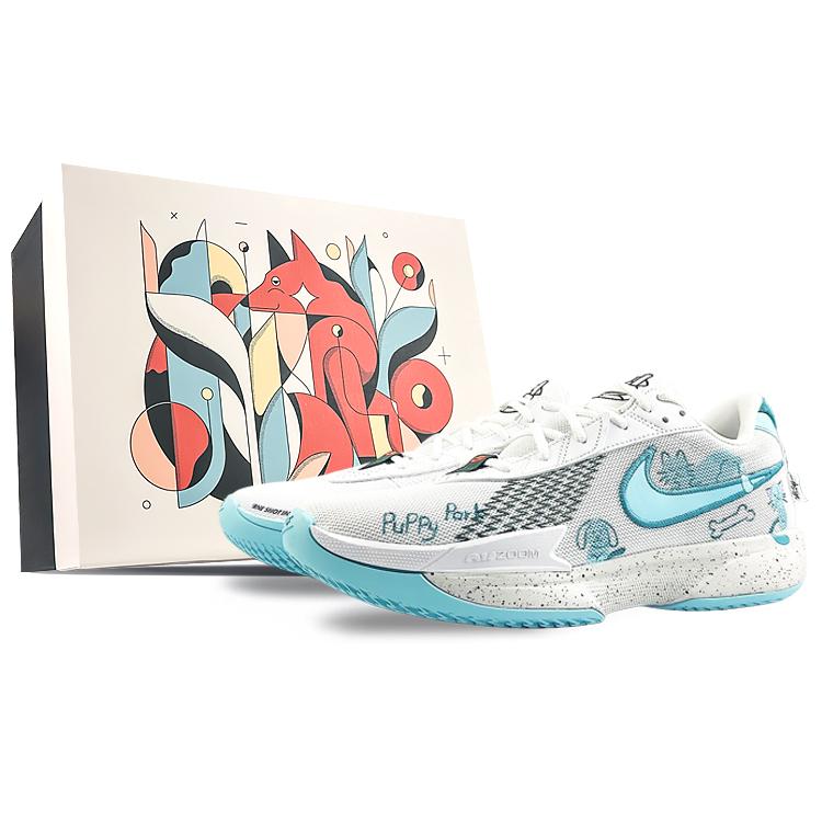 Nike Air Zoom G.T. Cut Academy Cushioned Slip-Resistant Low-Top Basketball Shoes Unisex Blue White