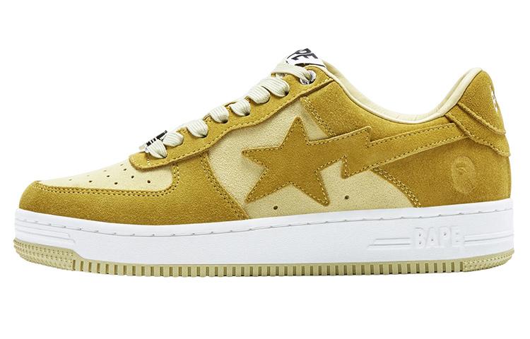 A BATHING APE STA Stylish Skateboarding Shoes Men's Yellow