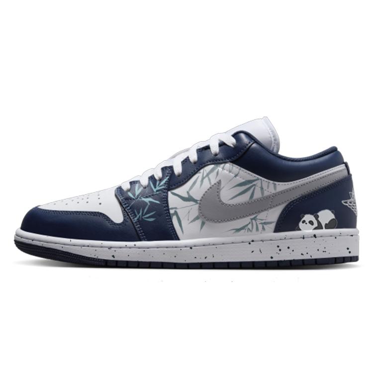 JORDAN Air JORDAN 1 Vintage Basketball Shoes Women's Low Top Blue/White
