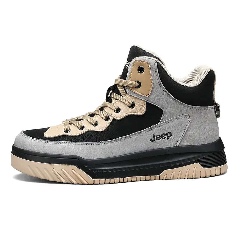 Jeep Fashion Trend Casual Shoes High Top Skateboard Shoes Men's