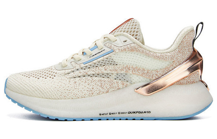 361° Superfly Wing Slip-Resistant Cushioning Wear-Resistant Low-Top Running Shoes Women's White Gold