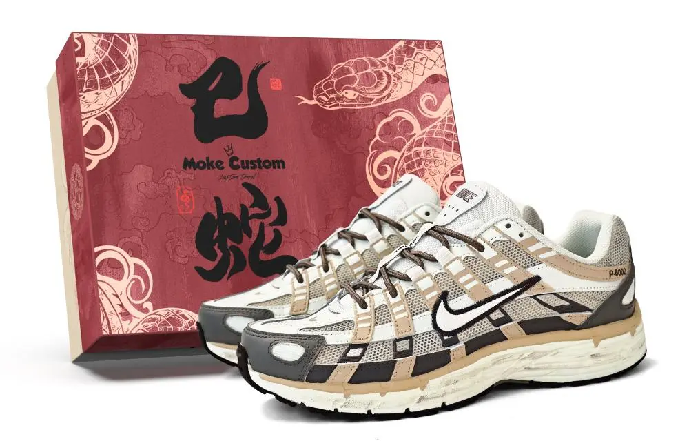 Nike P 6000 Breathable Support Balance Low top Casual City Commute Running Shoes Unisex Light Brown