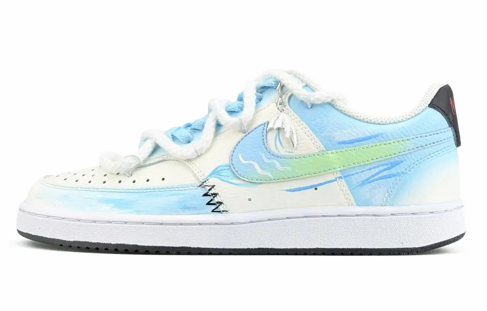 Nike Court Vision 1 SSS Manufacturing, Tide Shadow Painting Abrasion Resistant Low top Skateboard Shoes Men's