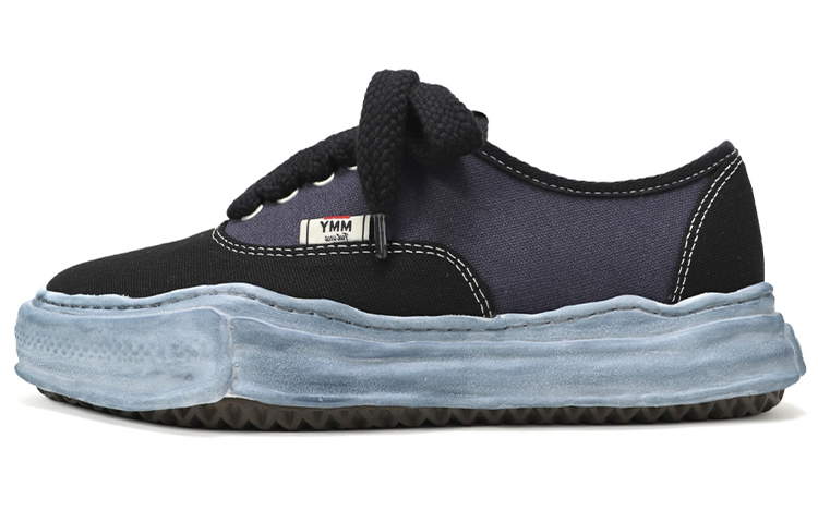 MIHARA YASUHIRO Baker OG Sole Over Dyed Canvas Low Black