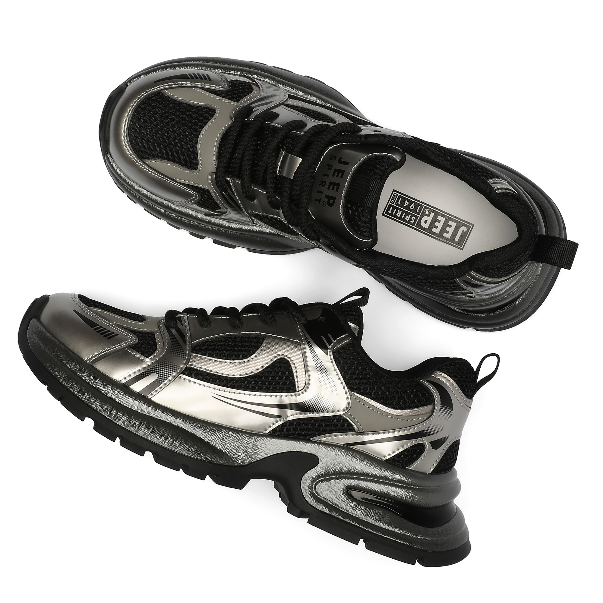JEEP SPIRIT Low Top Casual Shoes Men's Graphite Black купить в интернет-магазине Yoocart с быстрой доставкой по России.