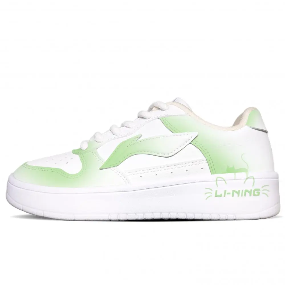 LiNing Pontoon Boats Lightweight And Breathable Low top Skateboard Shoes Women's Green