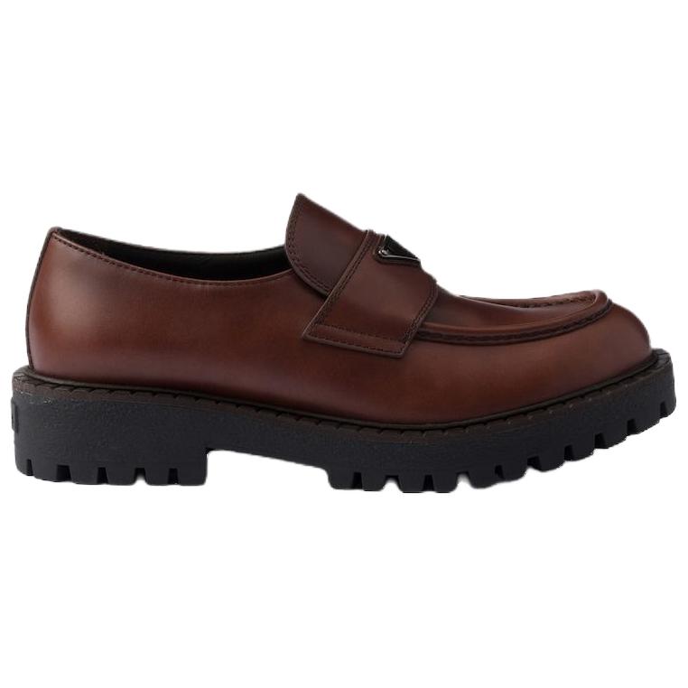 PRADA Chunky Heel High Heels 6cm Men's Brown