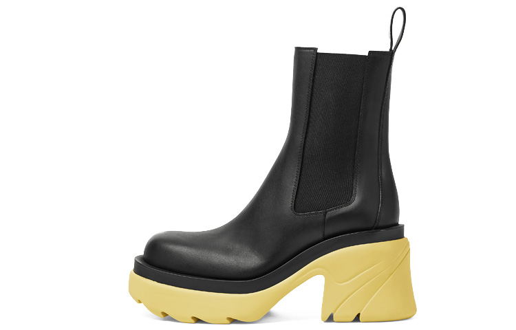 Bottega Veneta Flash Platform Ankle Boot Black Lemonade Women's