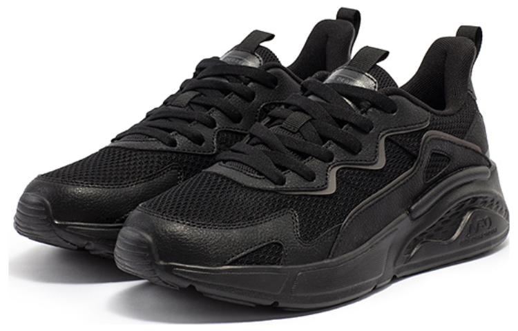 361° Slip-Resistant Breathable Low-Top Casual Shoes Men's Obsidian Black Smoke Gray