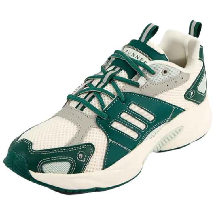 Adidas JZ Runner Cushioning, Slip Resistant, Impact Resistant Low top Running Shoes Women's Beige Green