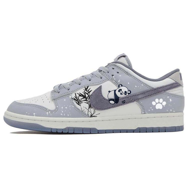 Nike Dunk Skateboard Shoes Men Low-Top Gray White