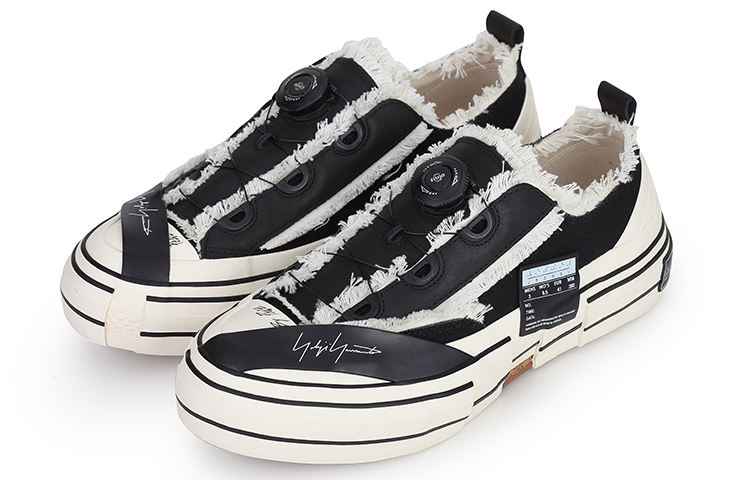 Yohji Yamamoto X XVESSEL Canvas Shoes Unisex Low-Top Black/White