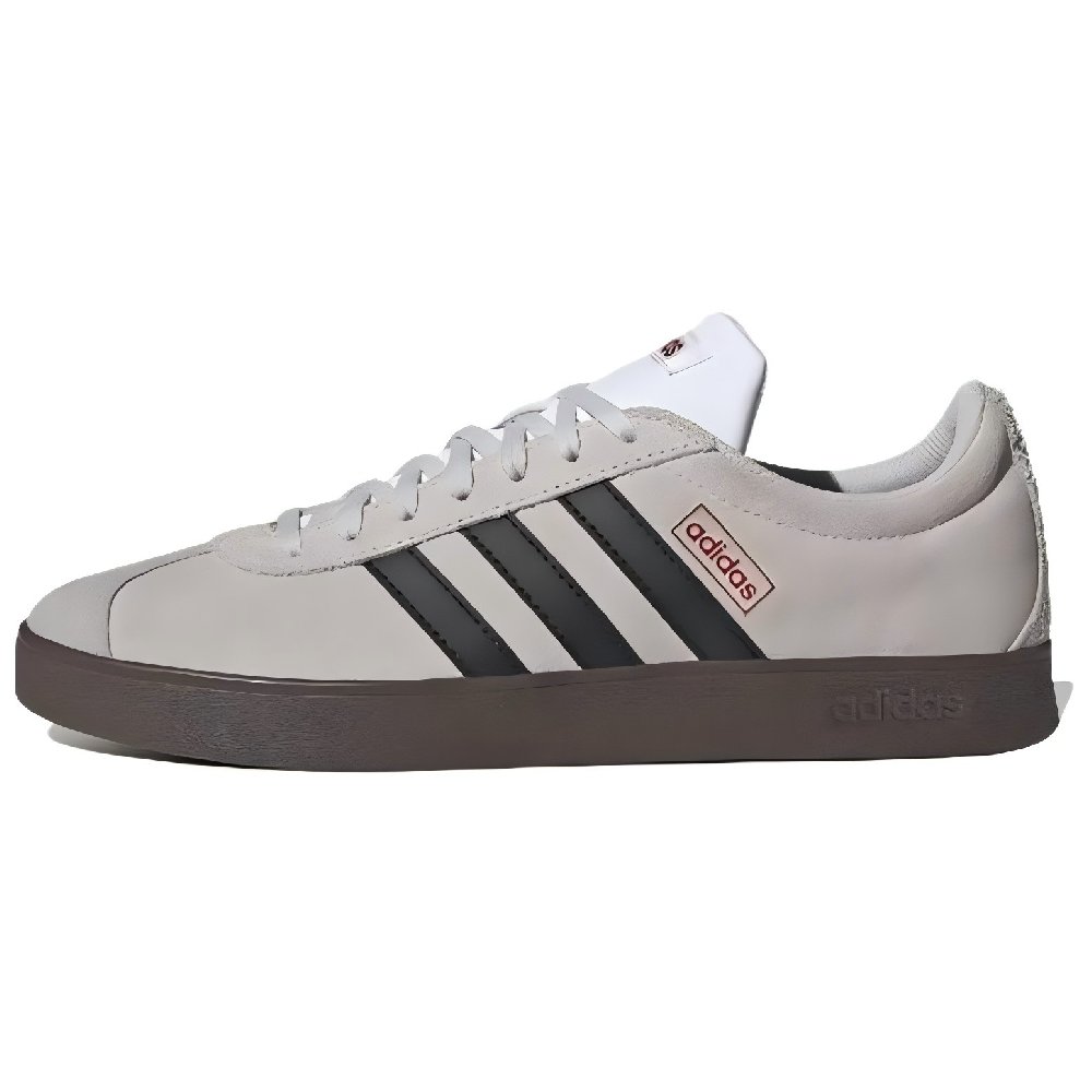 Adidas Neo Vl Court Classic Slip-Resistant Low-Top Skateboard Shoes Unisex Burgundy