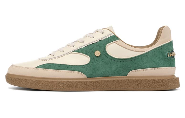 LI NING 1990 Clouds Anti Slip Wear Resistant Low Top Skateboard Shoes Women's Yellow Green