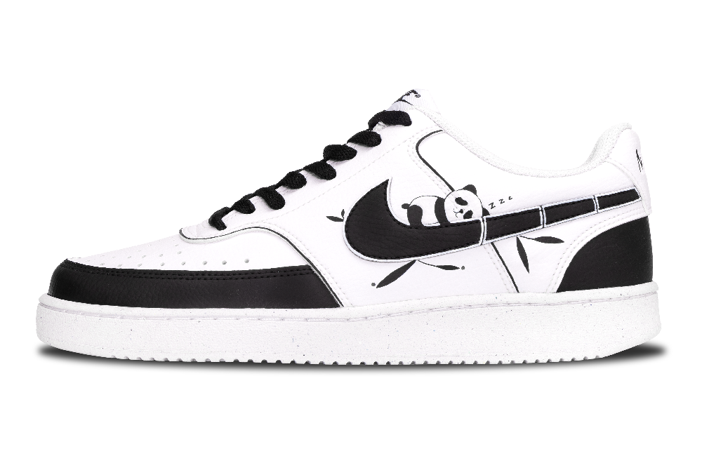 Nike Court Vision 1 Slip Resistant Cushioning With Impact Resistance Low Top Skateboard Shoes Men's White Black