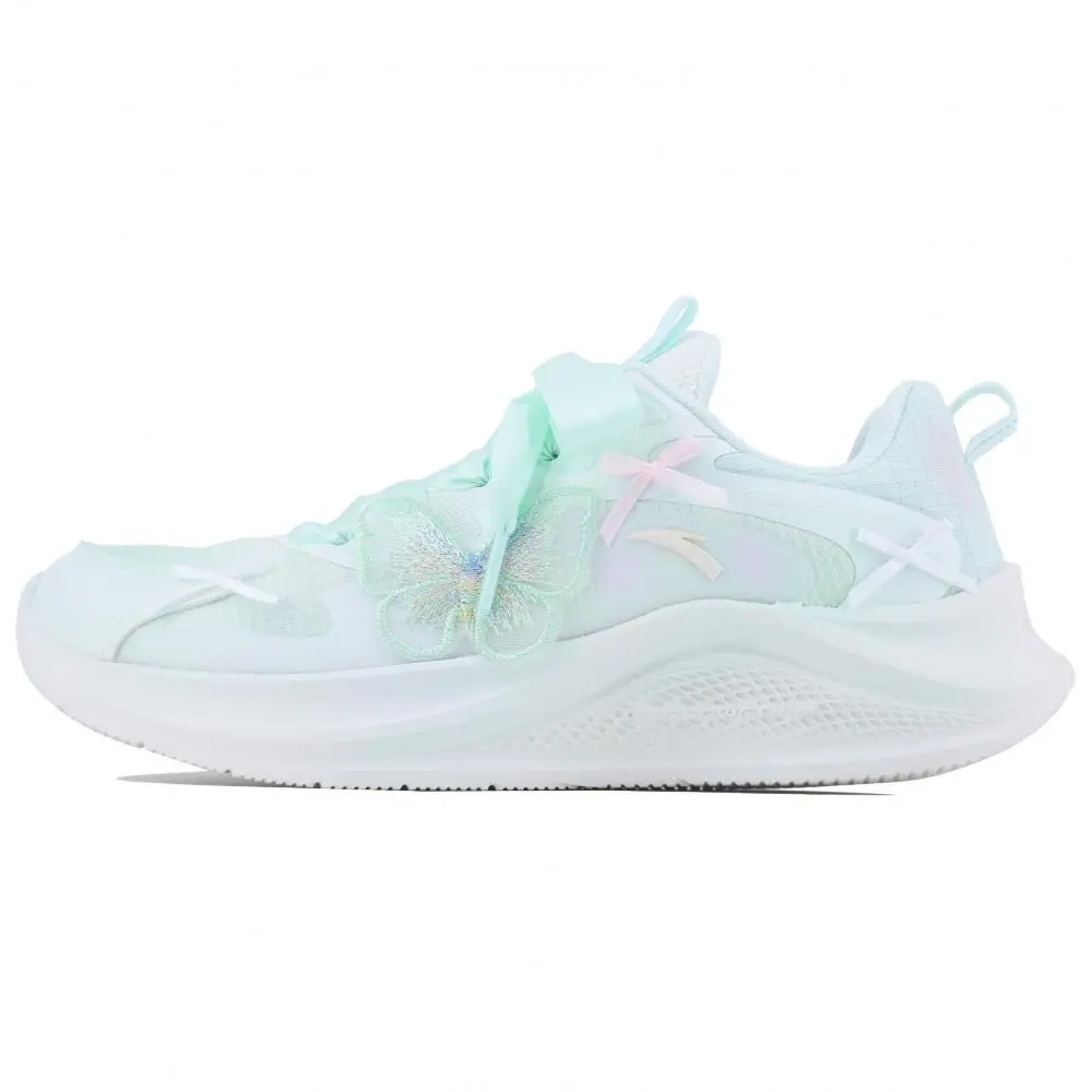 Anta Slip Resistant, Abrasion Resistant, Lightweight Low top Casual Sprint Running Shoes Women's White Green