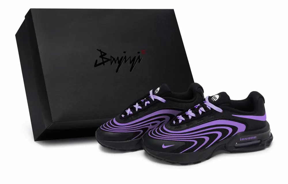 Nike Air Max Fire Aether Purple, Special Shoe Box Abrasion Resistant Low Top Casual Shoes Men's Black Purple
