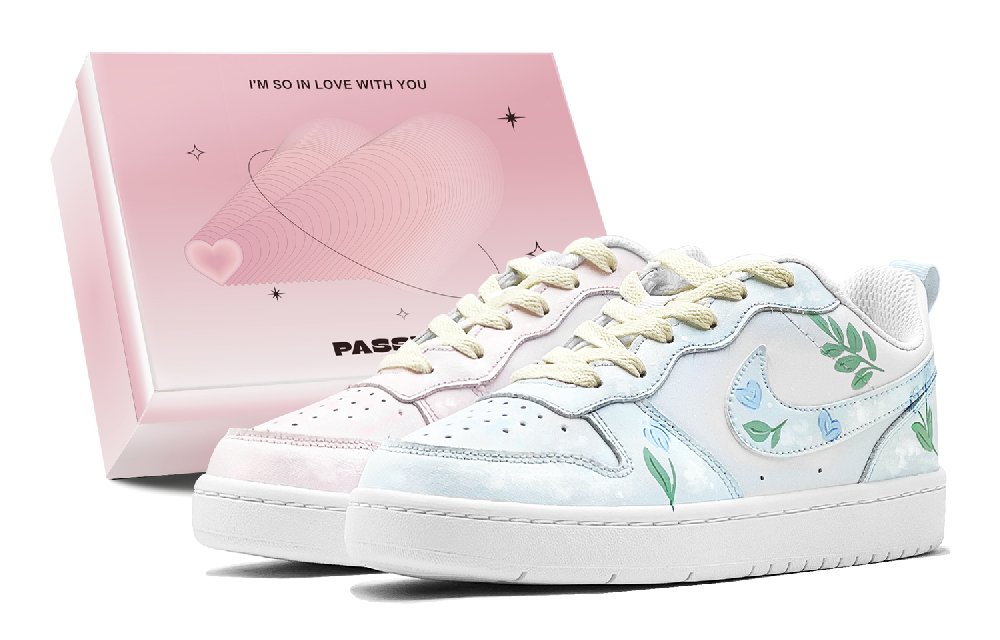 Nike Court Borough Romantic Gift Low Top Skateboard Shoes Women's Sky Blue
