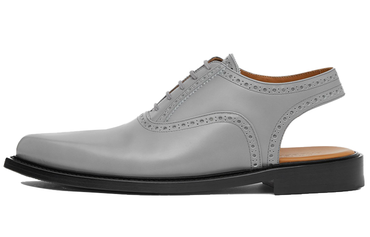 Burberry Casual Leather Shoes Men's Gray