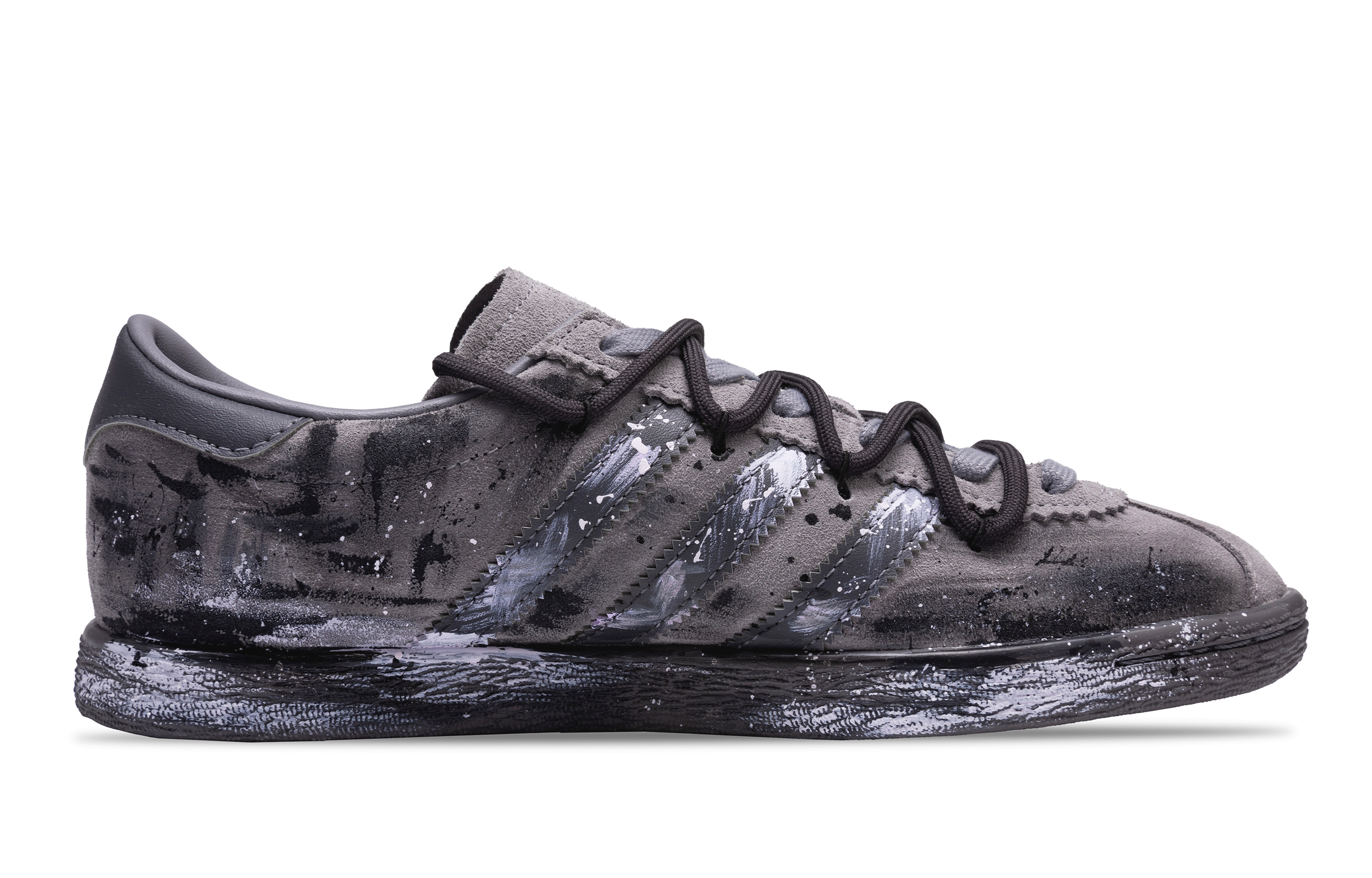 Adidas Originals Stadt Anti-Slip Wear-Resistant Low-Top Skateboard Shoes Unisex Black Gray Silver