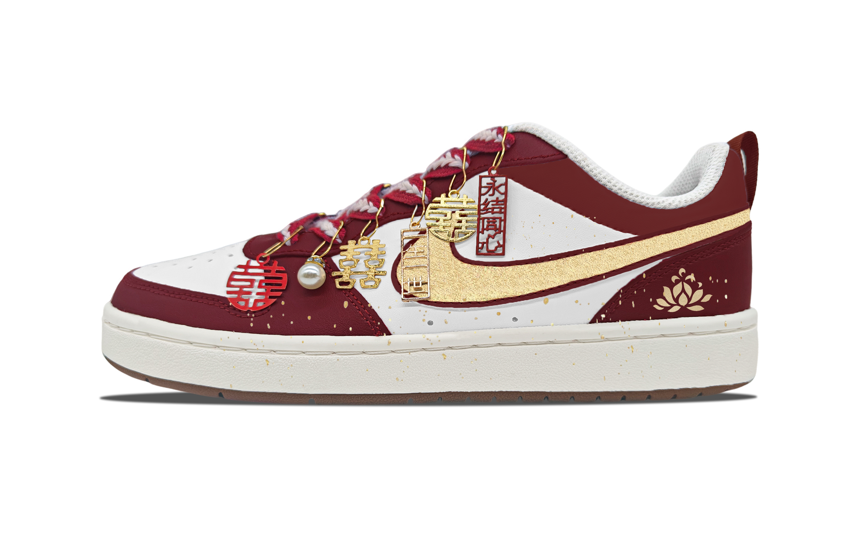 Nike Court Borough Anti Slip Wear Resistant Low Top Skateboard Shoes Women's Red White купить в интернет-магазине Yoocart с быстрой доставкой по России.