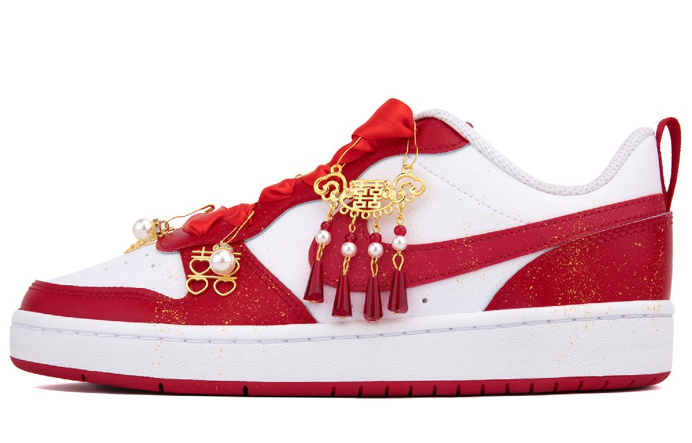 Nike Court Borough 2 Low-Top Skateboard Shoes Women's Red