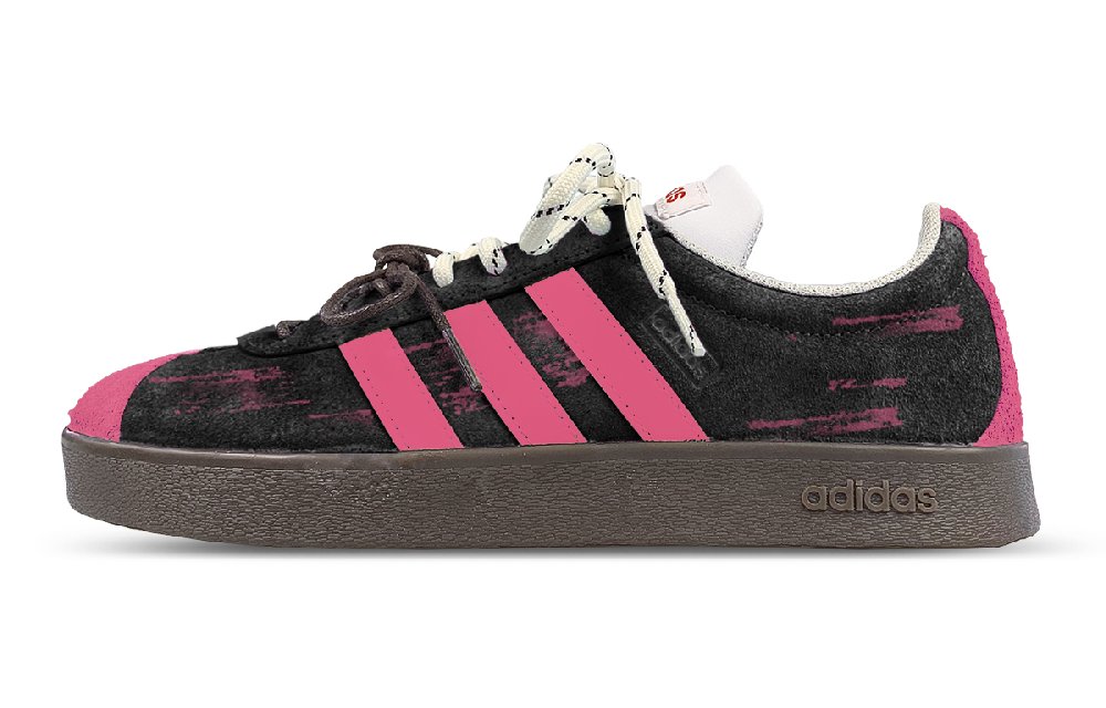 Adidas Neo Impact-Resistant Quick-Drying Wear-Resistant Low-Top Skateboard Shoes Unisex Black Pink