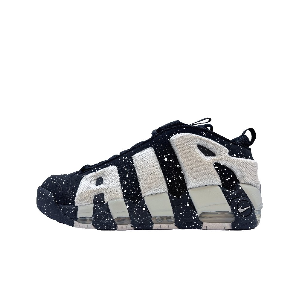Nike Air More Uptempo Anti-Slip Wear-Resistant Low-Top Basketball Shoes Unisex Black White