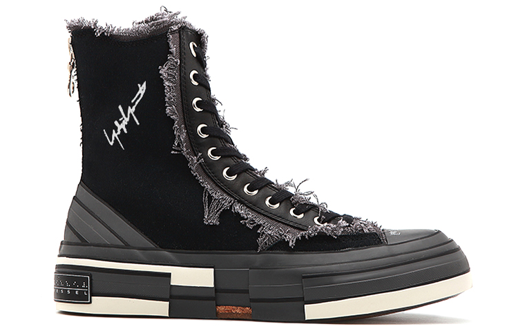 Yohji Yamamoto x VESSEL G.O.P. Highs High-Top Skateboard Shoes Unisex Black