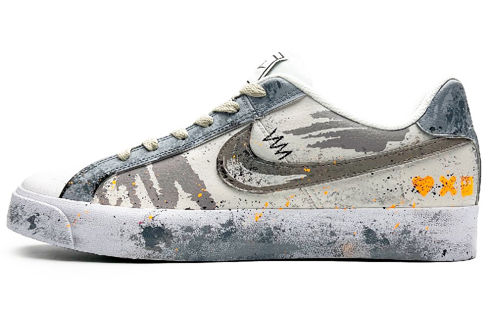 Nike Court Royale Low-Top Skateboard Shoes Unisex Gray White