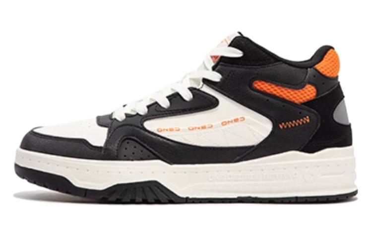 361° Slip-Resistant Quick-Drying Wear-Resistant High-Top Skateboard Shoes Men's Black White