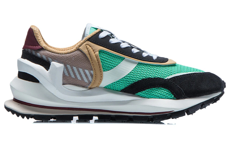 LiNing Running Shoes Women's Low Top Jade Frost Green/Black/Flower Squirrel Brown