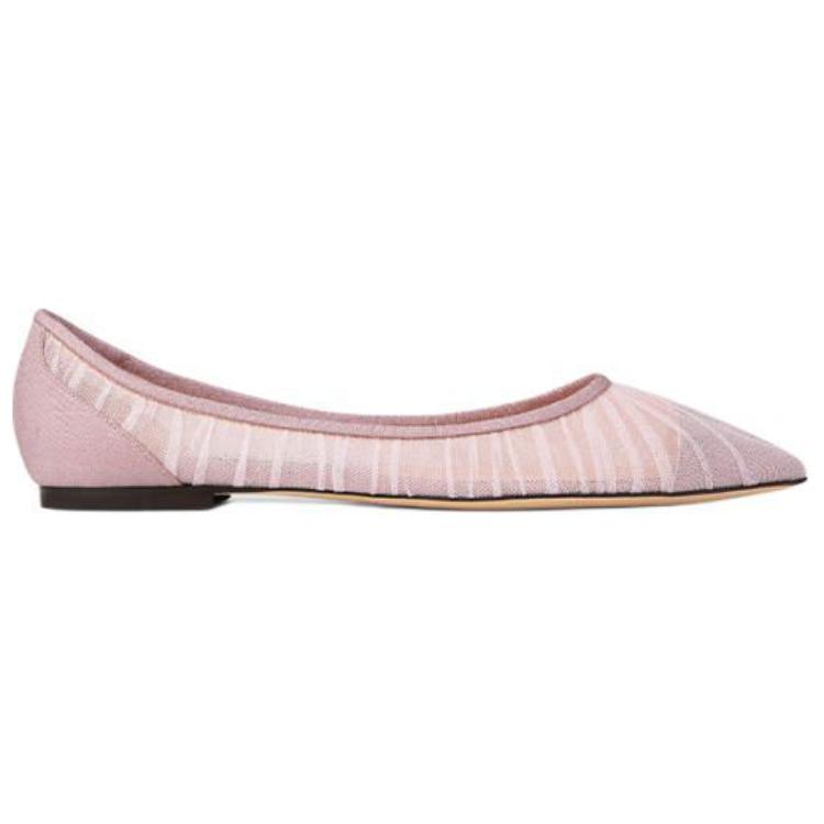 Jimmy Choo Love Flat Casual Single Shoes Women's Rose Pink
