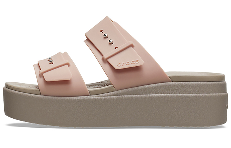 Crocs Pale Blush Brooklyn Sandal 'Brown Beige' Women's