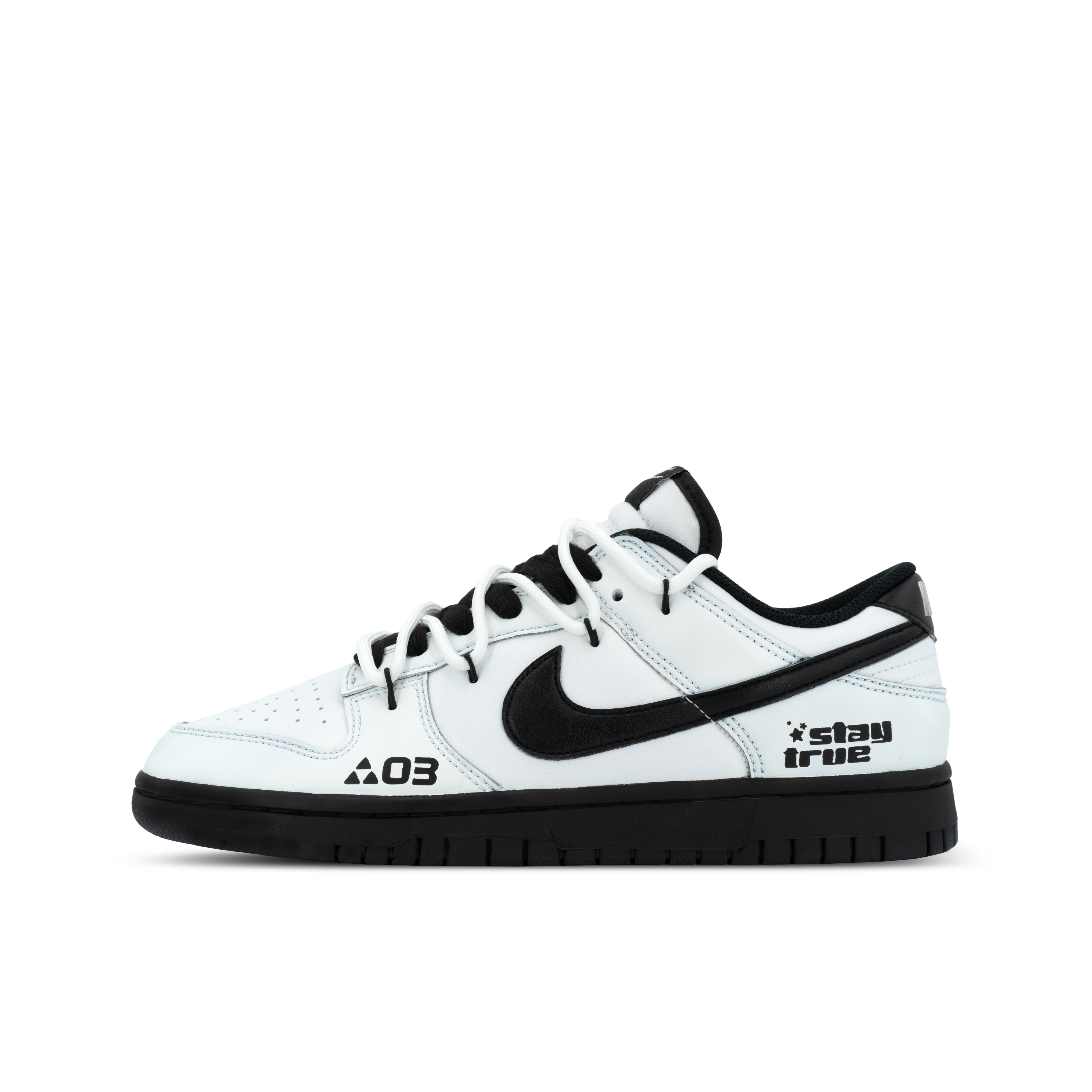 Nike Dunk Scarlet Interference XJDD No Color Low top Skateboard Shoes Unisex Black White