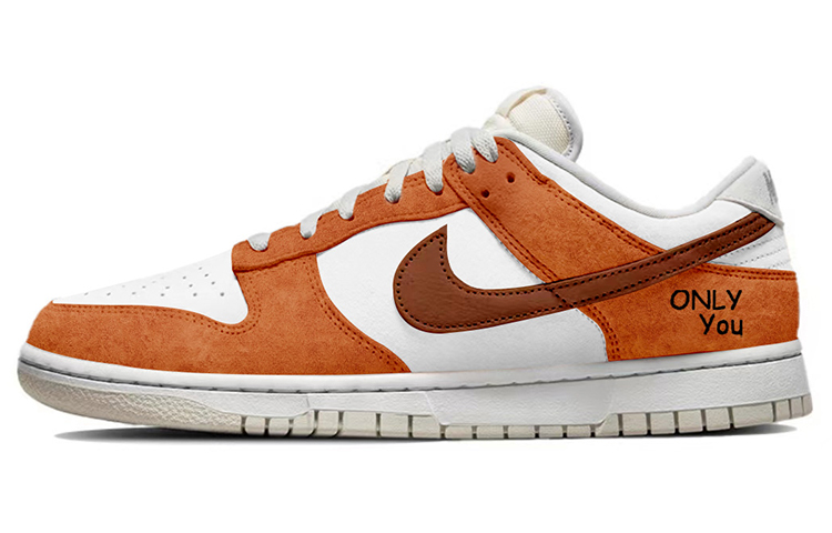 Nike Dunk Low Retro PRM 'Vast Grey' Low-Top Skateboard Shoes Men's Orange