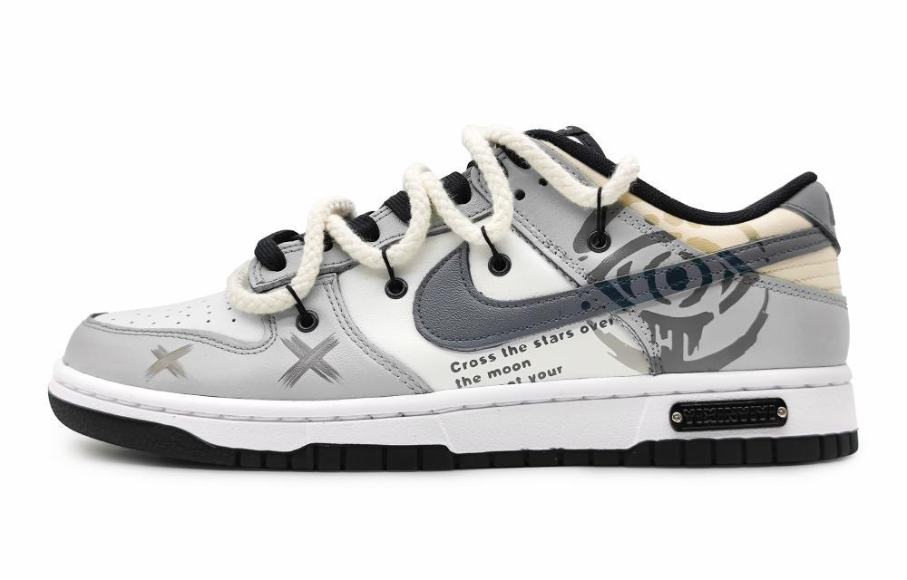 Nike Dunk Skateboard Shoes Women's Low-Top White/Yellow