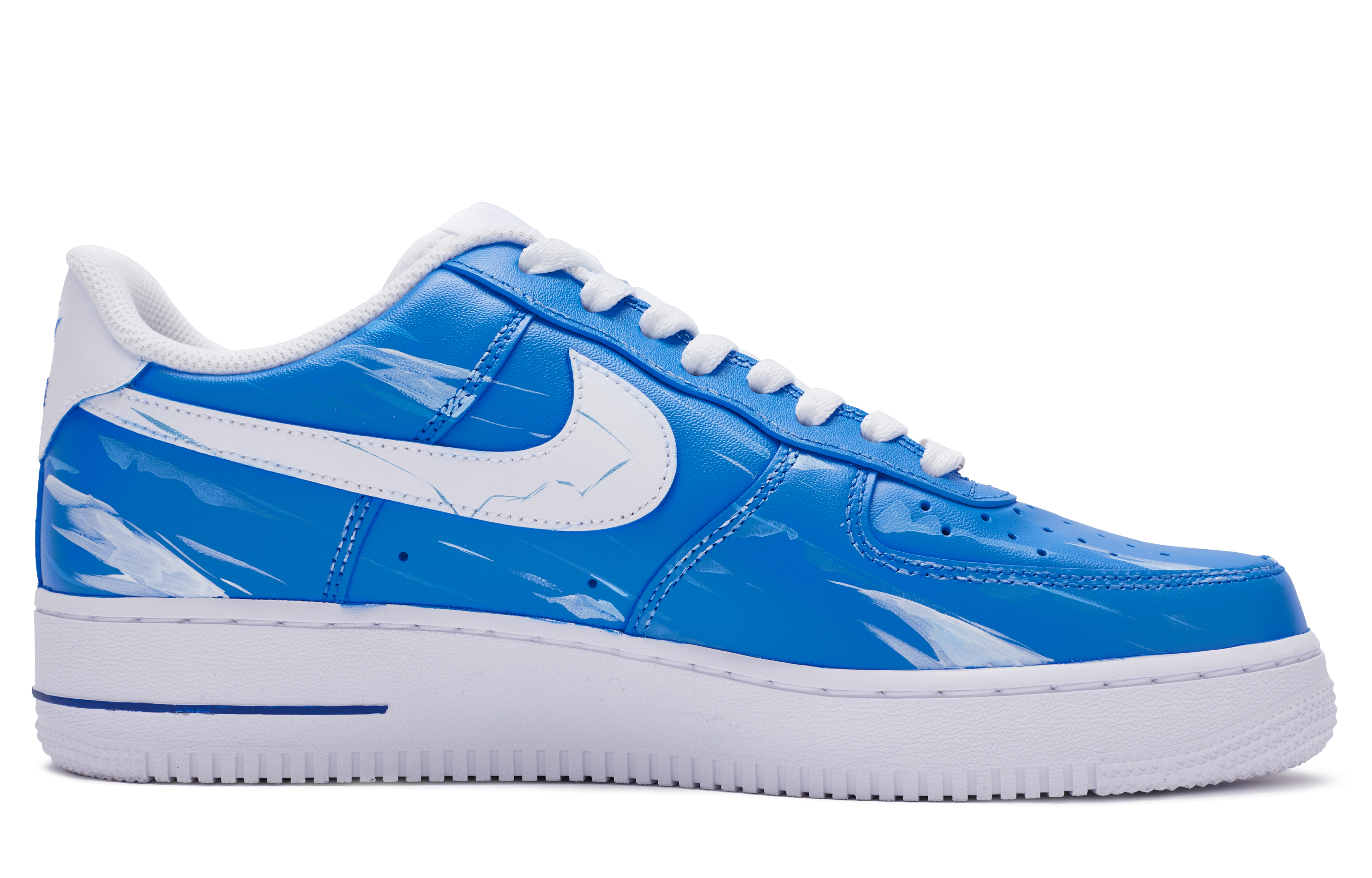 Nike Air Force 1 Low Top Skateboard Shoes Men's White Blue купить в интернет-магазине Yoocart с быстрой доставкой по России.