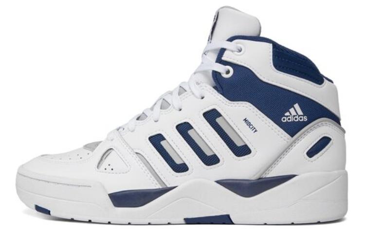 Adidas Midcity High-Top Skateboard Shoes Men's White Blue