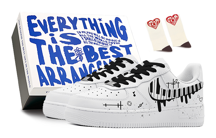 Nike Air Force 1 Skateboard Shoes Men's Low top Black