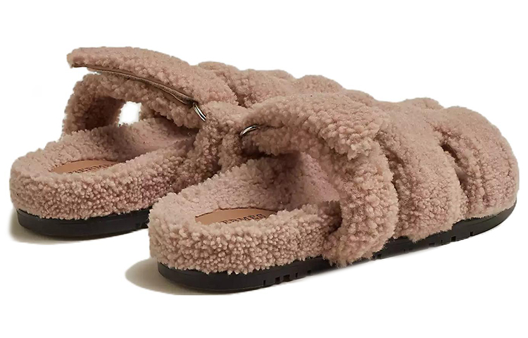 HERMES Chypre Sandal Pink Woolskin Women's купить в интернет-магазине Yoocart с быстрой доставкой по России.
