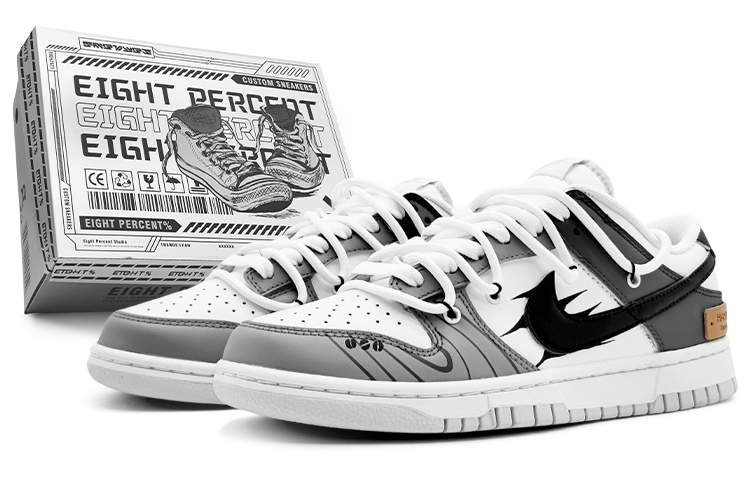 Nike Dunk Low 'Pure Platinum' Slip-Resistant Cushioning Low-Top Skateboard Shoes Unisex Gray White