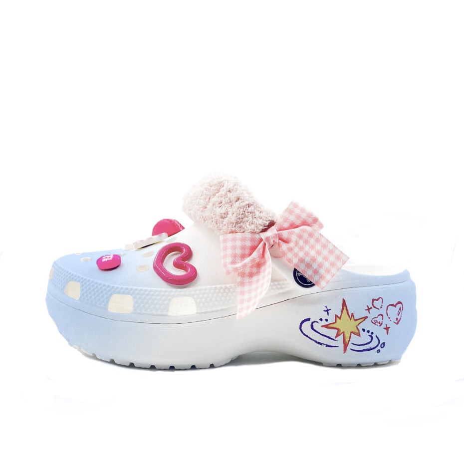 Crocs Classic Platform Clog Blue Emperor Foam Campus Style Clogs Unisex Blue