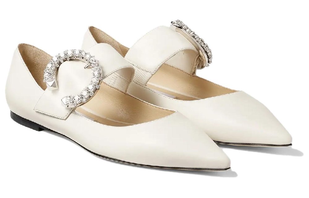 Jimmy Choo Melva Crystal-embellished Ballerinas