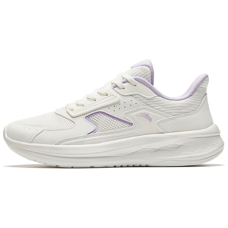 Anta Running Collection Cushioned Slip-Resistant Low-Top Running Shoes Women's Ivory White